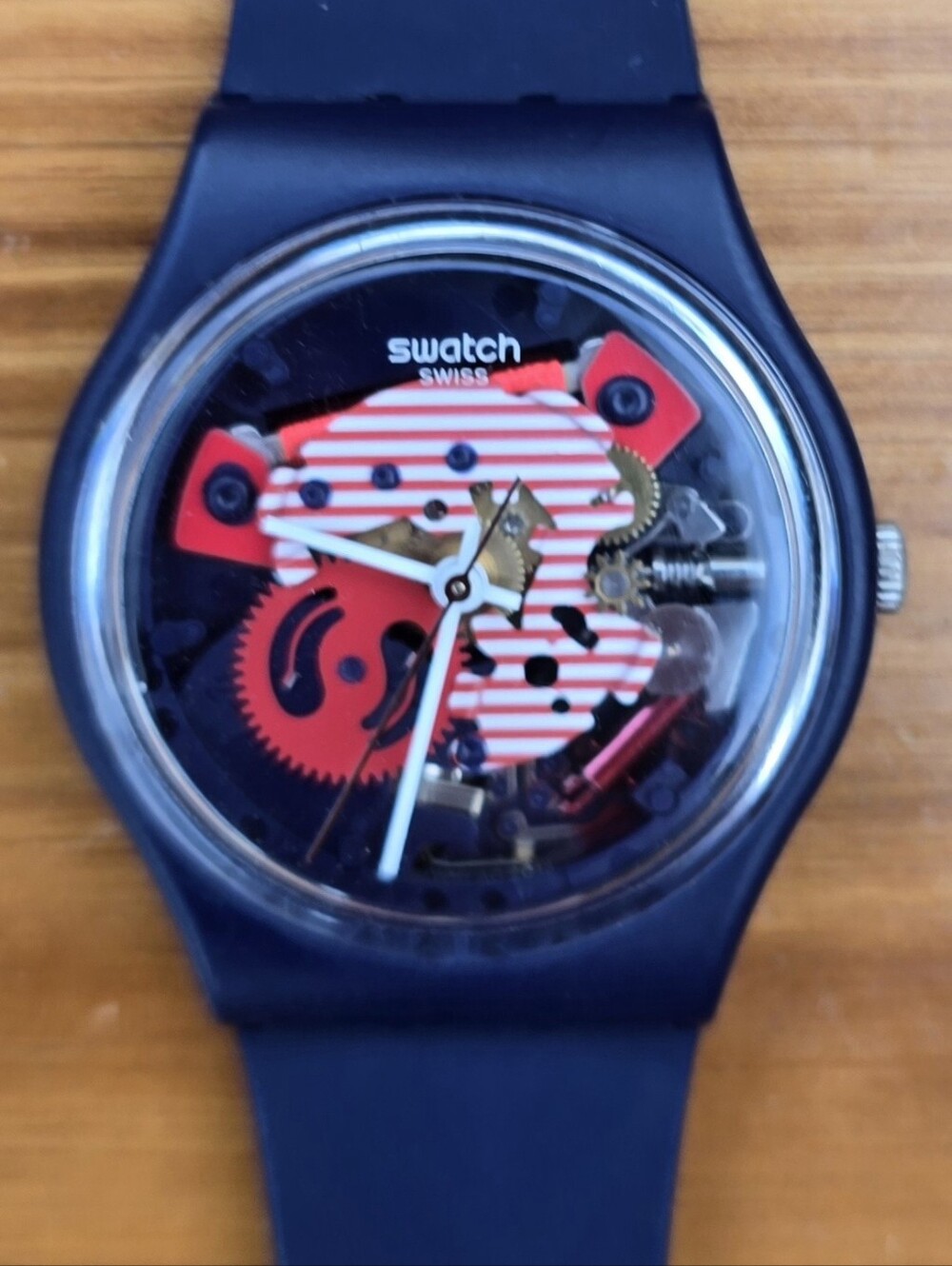 Vintage Rare Swatch Porticciolo GN239 Dark Blue Unisex Watch 2013 Gent 34mm